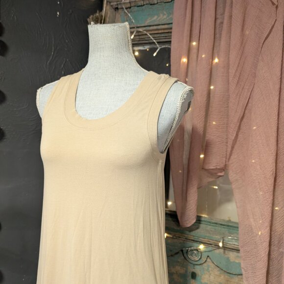 Size 4 Lululemon Beige All Yours Tank Maxi Dress - Picture 2 of 6